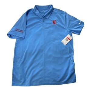 Nike Dri-FIT Golf Polo Light Blue Griffin Logo Fraternity Beta Mu 1903-2023